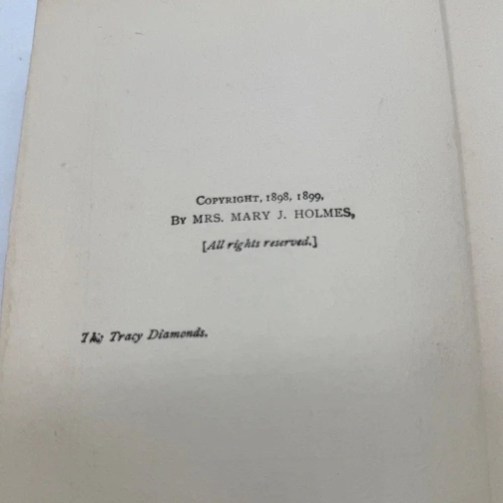 The Tracy Diamonds Mary J Holmes 1899 Antique Hardcover Dillingham Art Nouveau